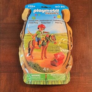 Playmobil Country Groomer Doll with Bloom Pony #6968 30pc New Retired